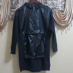 DKNY SPORT HOODED PULL ON 1/2 ZIPPER JACKET S